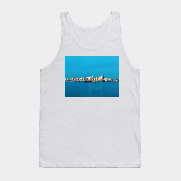 Seattle skyline Tank Top by WelshDesigns